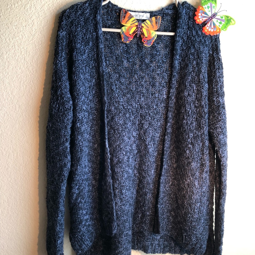 Abercrombie & Fitch Cardigan, Blue, Small, pre-owned, pet/smoke free home